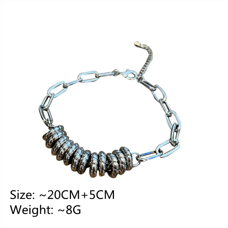 Punk Woman Bracelet New Hip-hop Exaggerated Thick Chain Bracelets Woman Girls Fashion Jewelry Wholesale Party Gifts