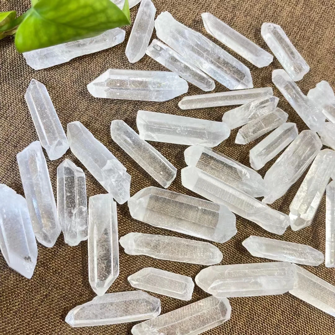 1000g New Clear Healing Crystal Stone Quartz Single Natural Clear Column Decoration Pointed Collectables DIY Craft Size 30-40 mm