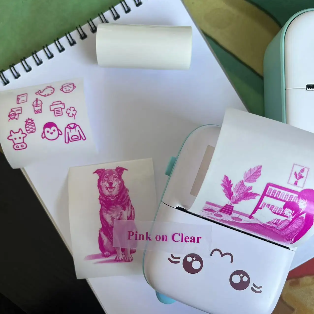 

Pink Transparent Thermal Paper Rolls - High-Transparency Heat Sensitive Printing Paper for Mini Printers, 53mm Width