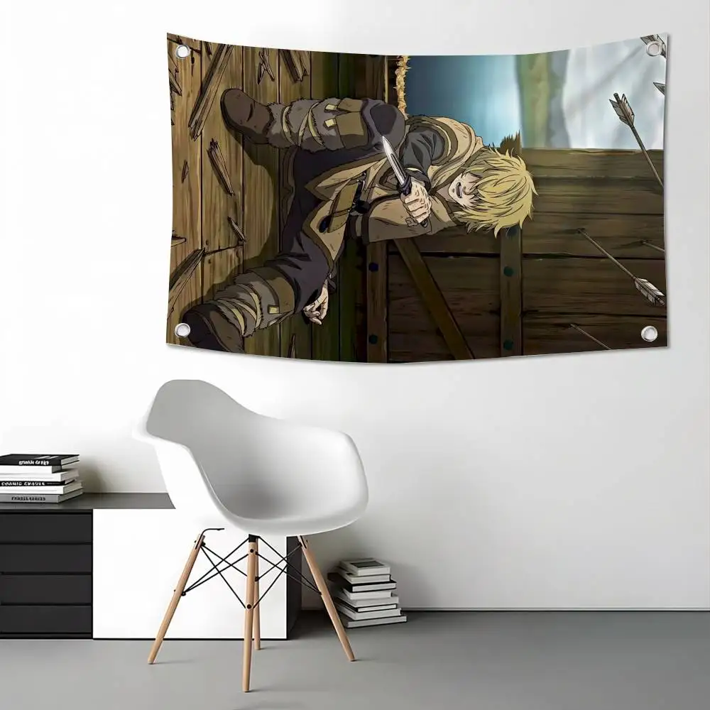 Vinland Saga Thorfinn Anime Flag Suitable For Party Club Outdoor Interior Wall Decoration Banner Fans Gift