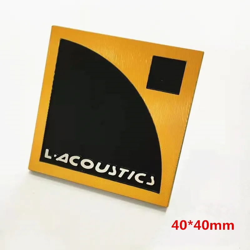 Universal LA Lacoustics Metal Aluminum Signage Sign OEM LOGO Nameplate For Audio Amplifier Speaker Loudspeaker Horn 40*40mm