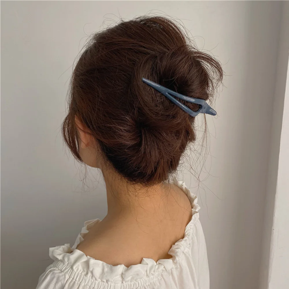 Hair Accessories Women Dripping Top Clips Temperament Fashion Disk Hair Hairpin Morandi Hair Clips Duckbill Clip