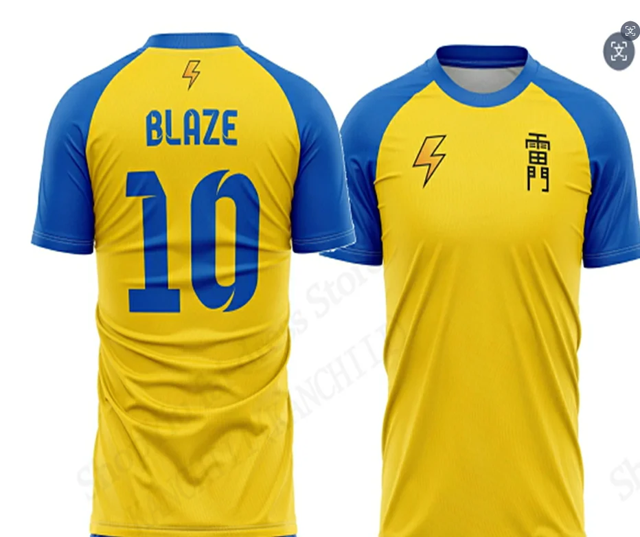 كايو جيرسي أنيمي Inazuma أحد عشر رايمون لكرة القدم ثلاثية الأبعاد تي شيرت مطبوع الرجال موضة تي شيرتات قصيرة الاكمام الأطفال بلايز تي شيرت رياضي