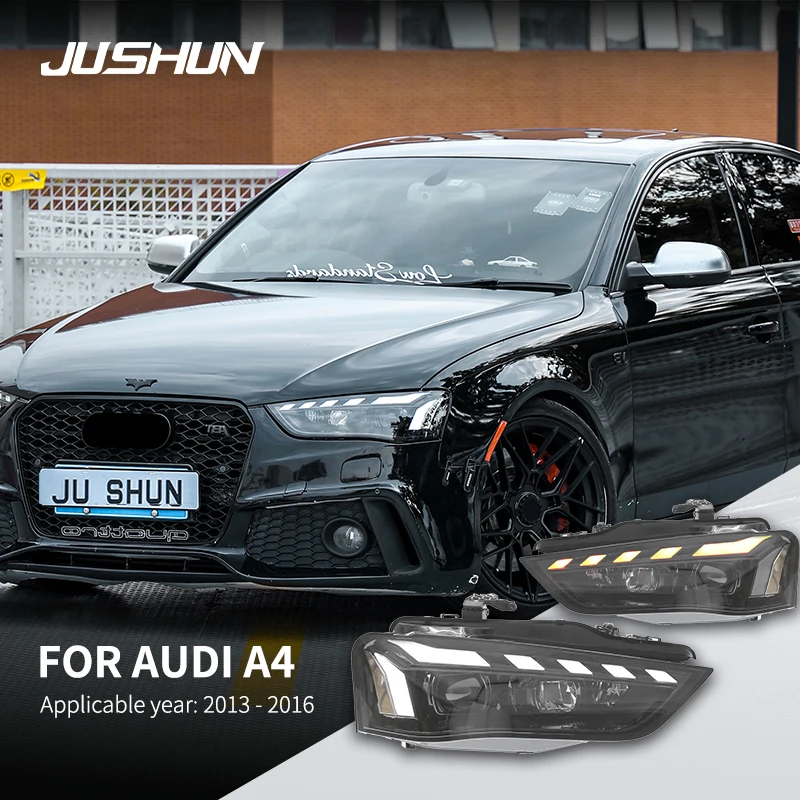 

For Audi A4 B8 2013-2016 Car LED Headlights Assemblies Fog DRL Brake Turn Signal Lamp Plug and Play Automobile parts