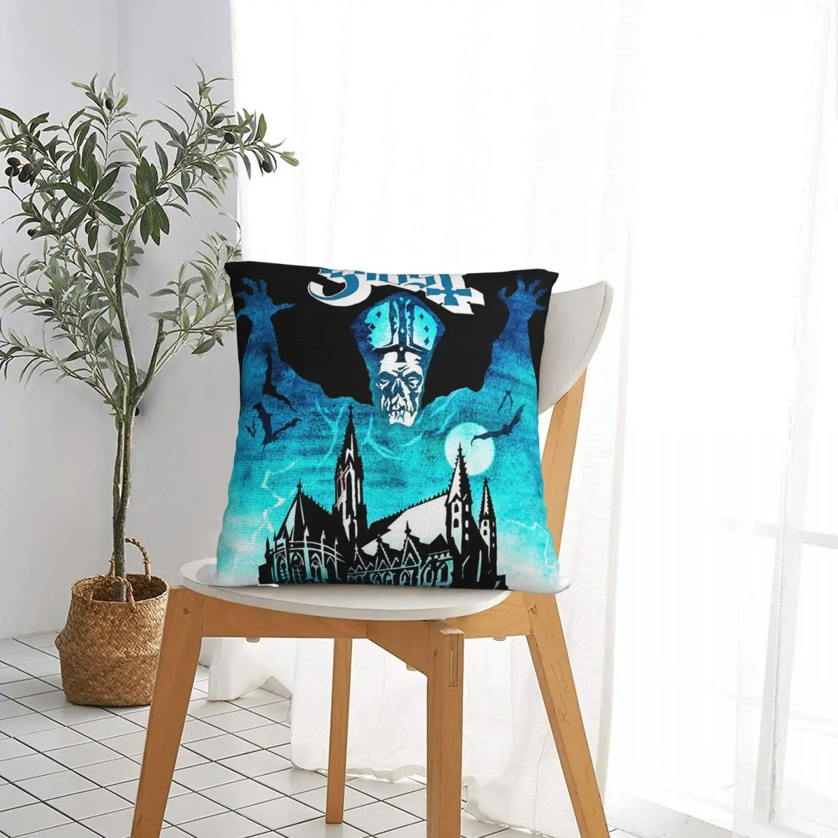 روك باند شبح الفرقة ساحة المخدة غطاء وسادة وسادة ديكور الراحة رمي وسادة لغرفة المعيشة المنزلية