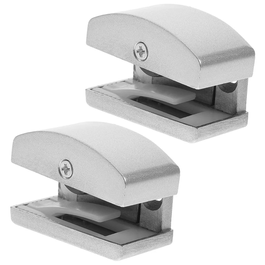 

2 Pcs Door Swing Stopper Adjustable Shower Guide Sliding Bottom Bedroom Glass Aluminum Alloy Guides for Doors Glide