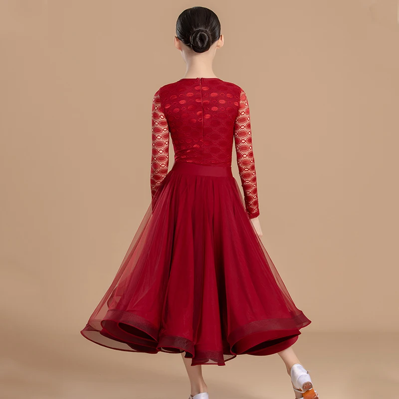 Nowe Sukienki do Tańca Towarzyskiego Dziecięce Standard Narodowy Sukienka do Tańca Latynoamerykańskiego Dziewczęca Sukienka do Walca Odzież do Tańca Nowoczesnego Kostium Sceniczny XS8008