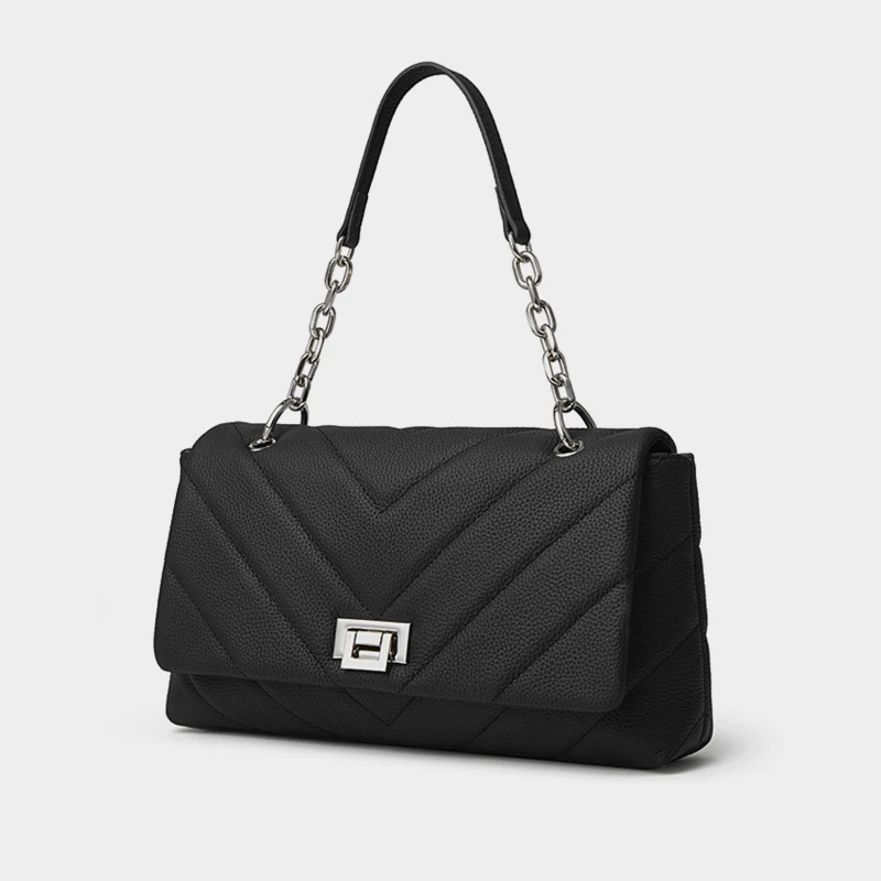 

Hifashion Элегантные стеганые сумки на ремне из натуральной кожи с цепочкой для женщин 2025 Роскошные дизайнерские сумки-мессенджеры женские сумки