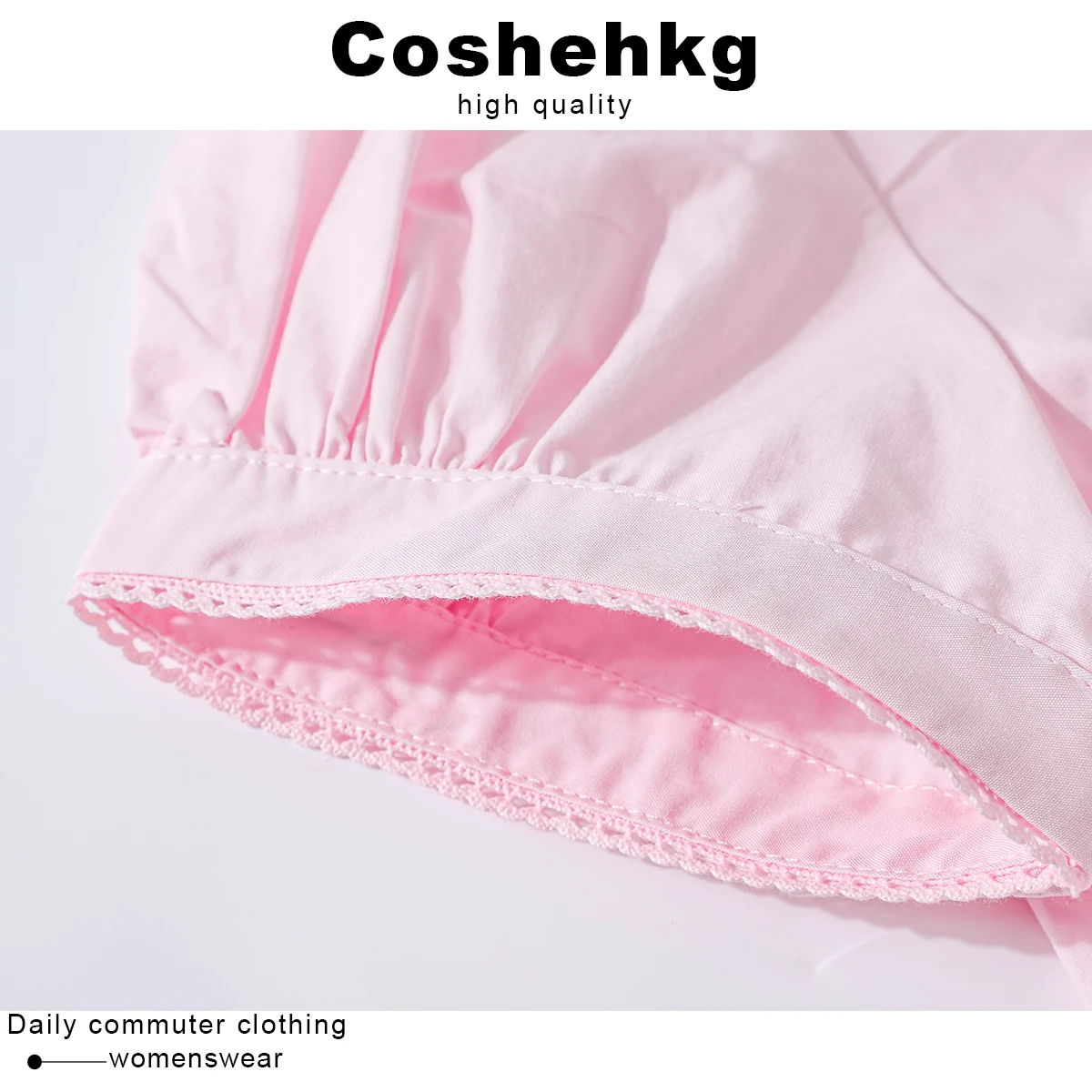 เสื้อผ้าสไตล์หวานๆ สำหรับสาววิทยาลัย รุ่น Sweet Sle Coehkg  แบบมีระบายช่วงเอว คอตตอน  ลายดอกไม้  ใหม่ล่าสุดสำหรับฤดูร้อน