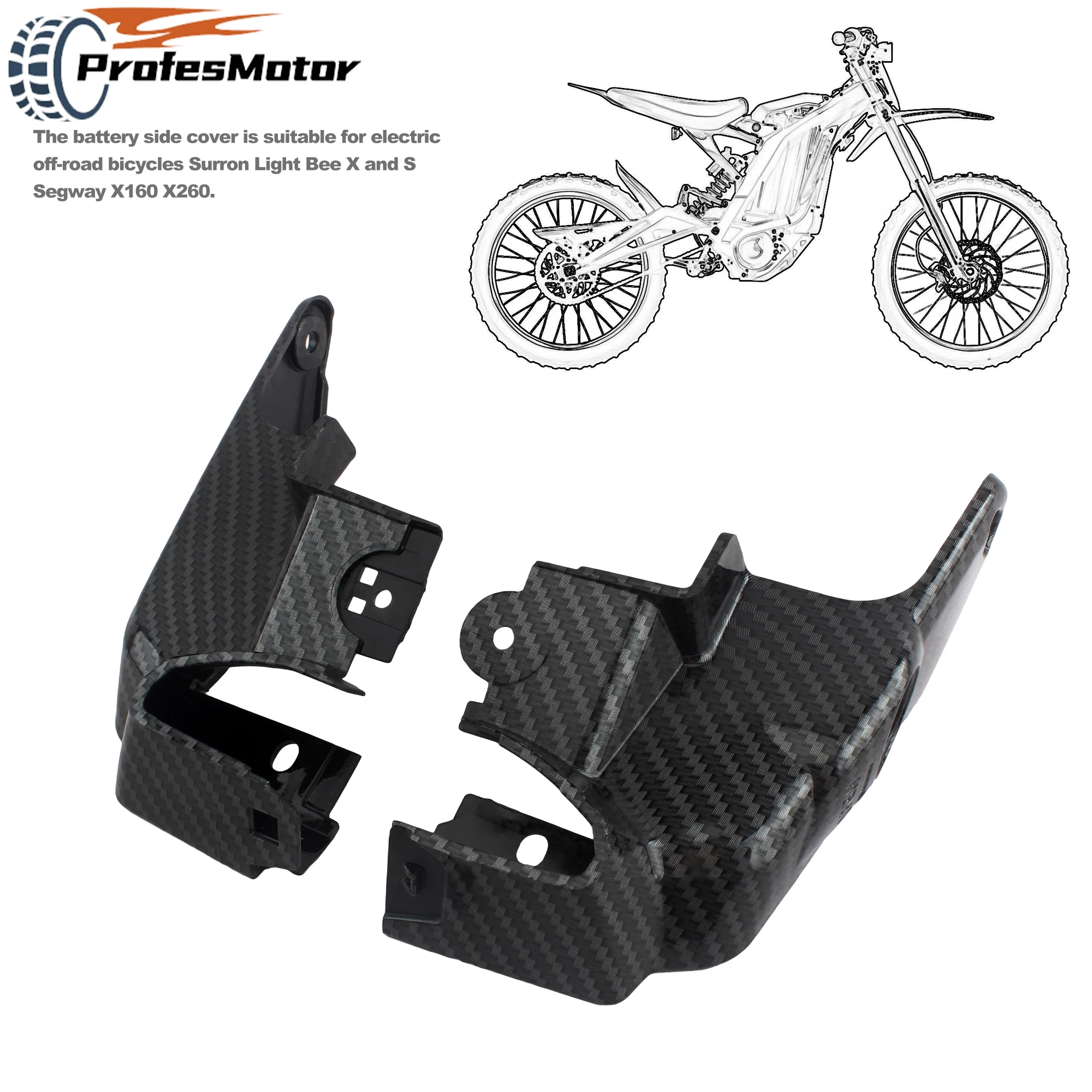 

For Surron Light Bee S X Segway X160 X260 Motorcycle Battery Cover Key Surround Protective Cover Electric Bike Dirt Bike Parts