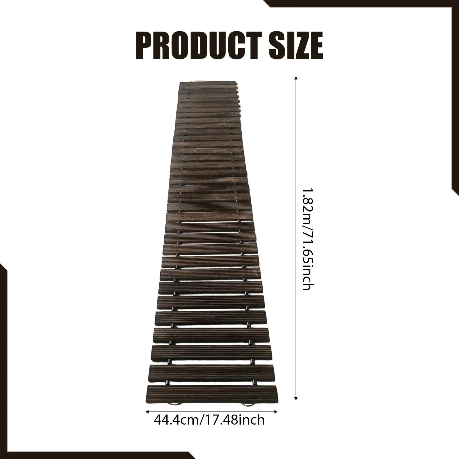 Roll Up Wooden Garden Pathway Nonslip Outdoor Walkway for Patio Yard Beach Wedding Party