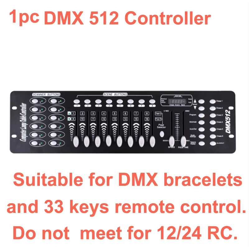 DMX512 Stage Light DMX Controller Console DMX 192 Controller for Stage Party DJ Light DMX Console Disco controller equipment 1PC