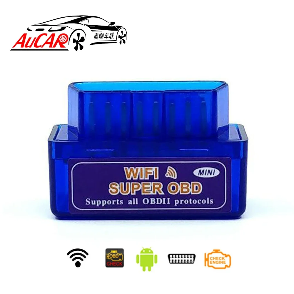 

AuCAR Mini Elm327 Wifi OBD2 OBDII Adapter ELM 327 Obd 2 Auto Code Scanner For IOS Iphone ELM327 V1.5 Car Diagnostic Tool