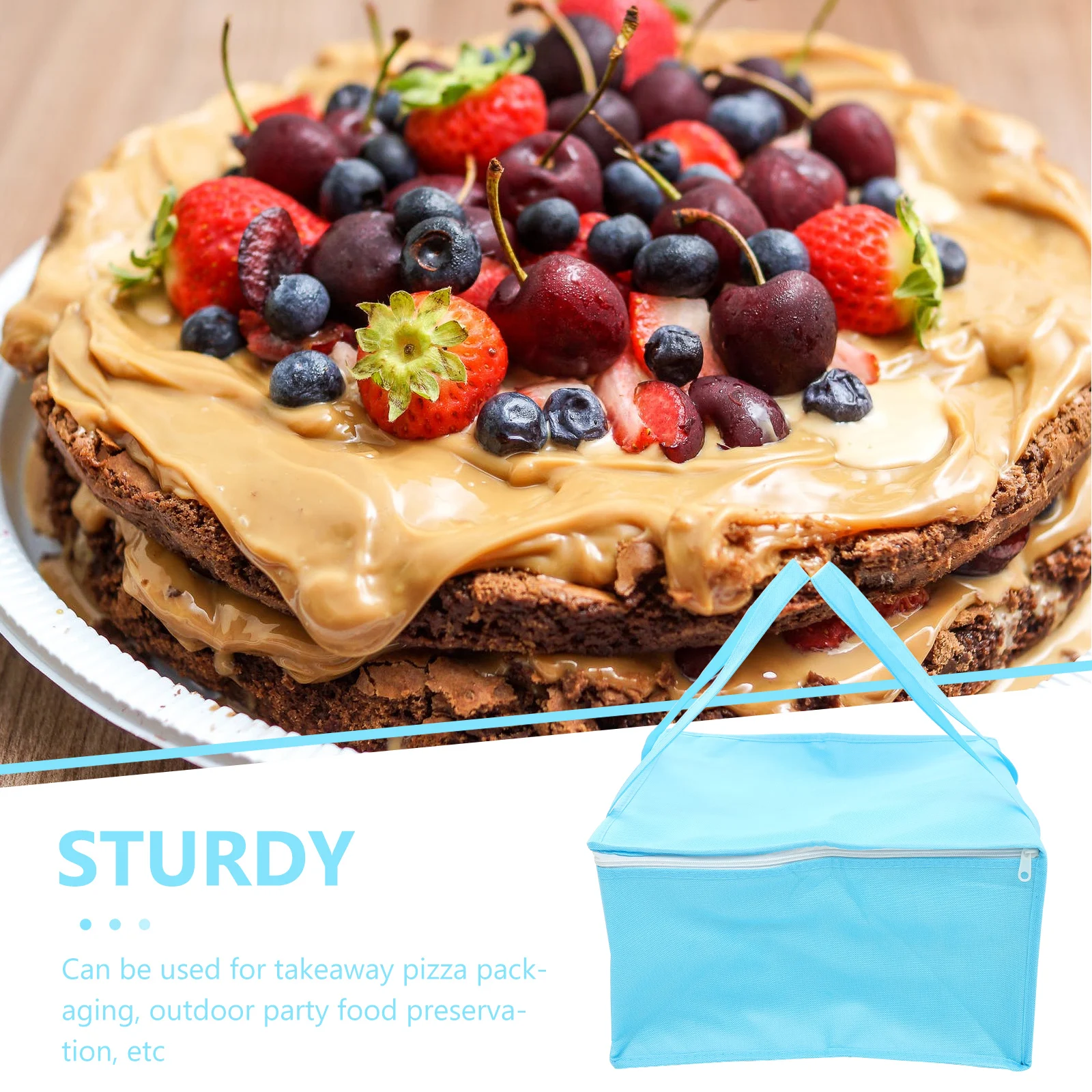 

Premium Insulated Food Delivery Bag Waterproof Lunch Handbag Portable Cake Carrier Lightweight Thermal Bag For Meal Preservation