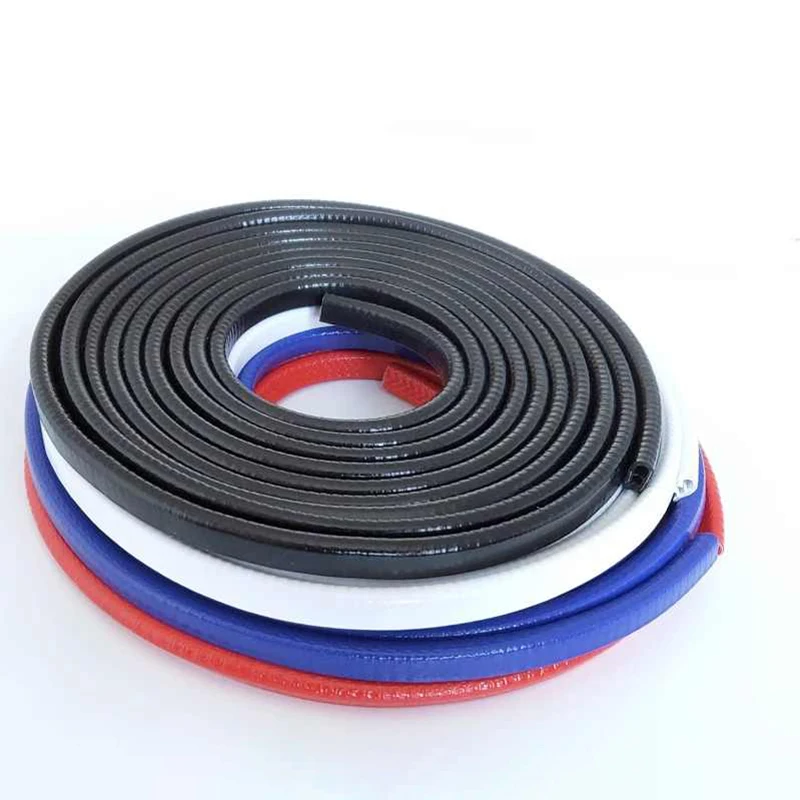 Picture 6: 1M Black U-Shaped Skeleton Sealing Strip Rubber Sealing Strip Car Door Protector Edge Anti Scratch Strip H: 8~19mm W:7~18mm
