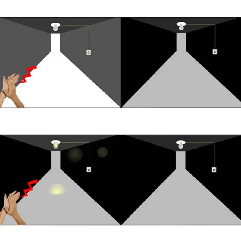음성 센서 조명 스마트 스위치 감지기, 지능형 자동 스마트 홈 제어, 복도 욕실 창고 계단 BA, 1 개, 3 개
