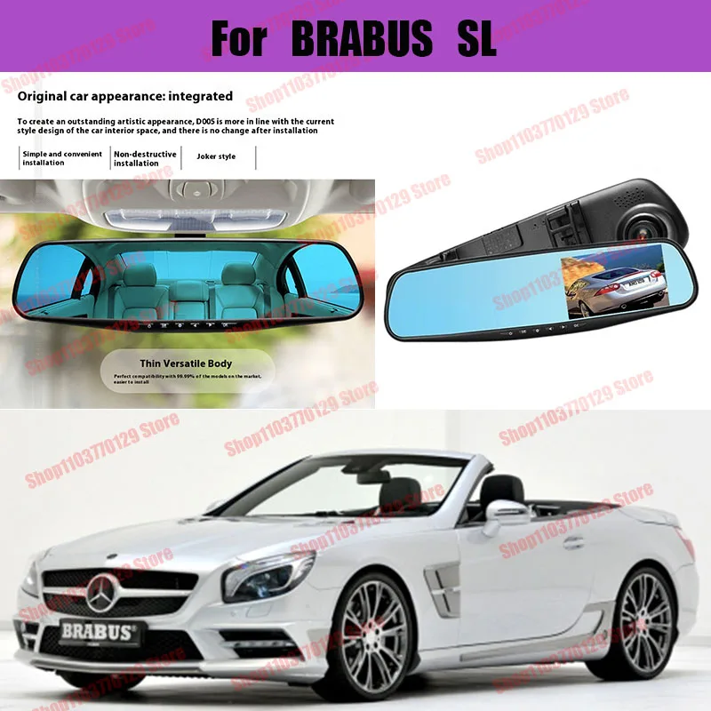 

For BRABUS SL High definition dual lens driving recorder with front and rear dual recording reverse images Car dvr