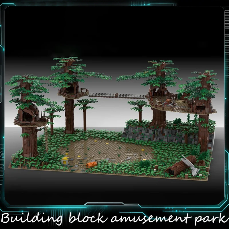 

5593 Parts MOC Jungle Native Tribal Village Large Scene Display Building Block Kit For Children Education Toys Birthday Gifts