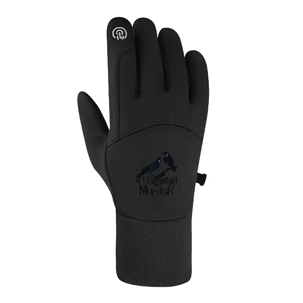 Murder Crows Winter Outdoor Ride Gloves Warm Touch Screen