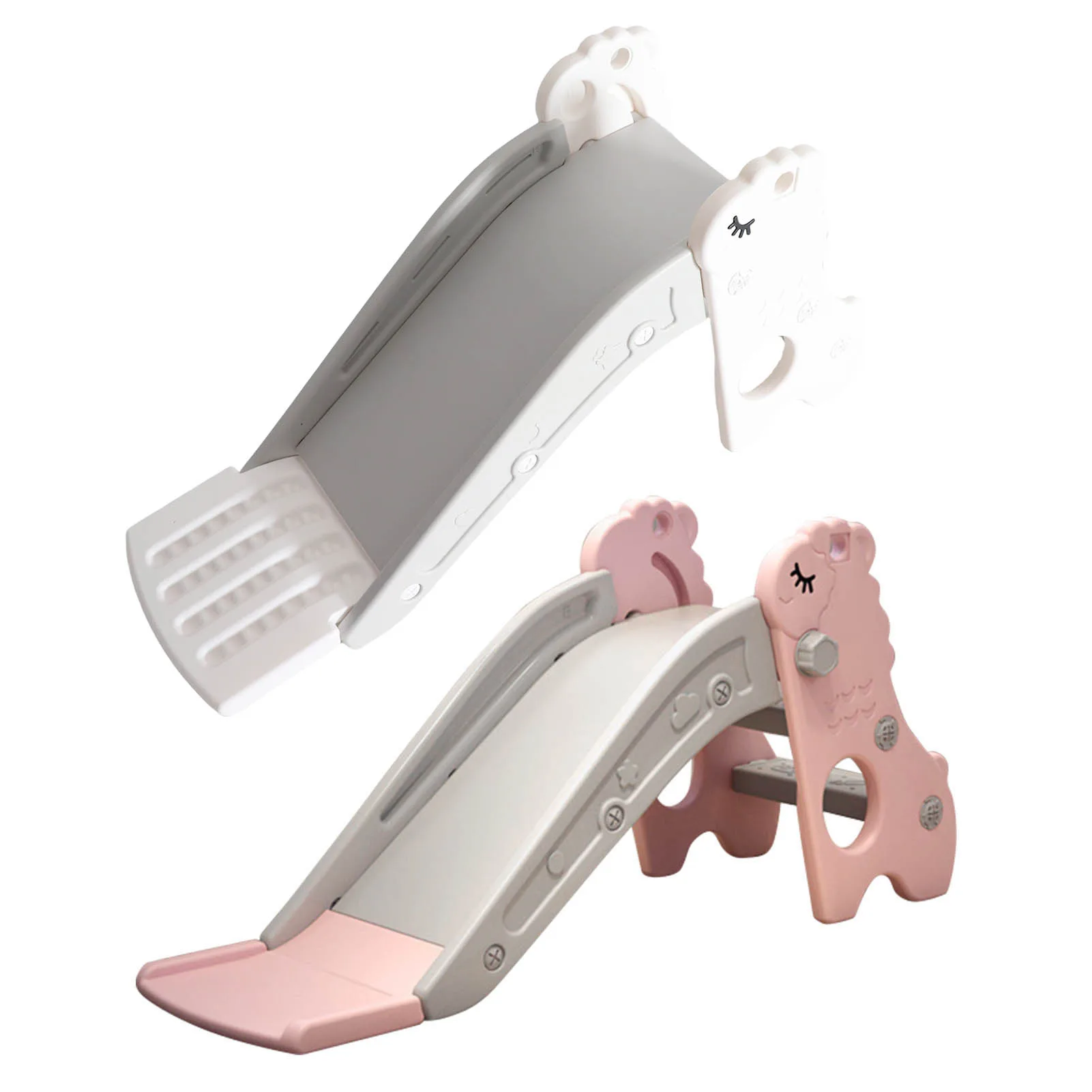 子供用室内滑り台、自立式折りたたみ2段階段、安定したベースクライマー、幼児・子供用クライマープレイスライド