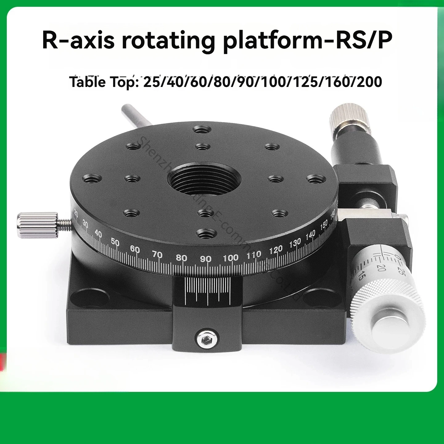 R-axis Manual Rotary Slide Table Displacement Precision Fine-tuning Miniature 80/90 Platform Optical Adjustment Indexing Disc