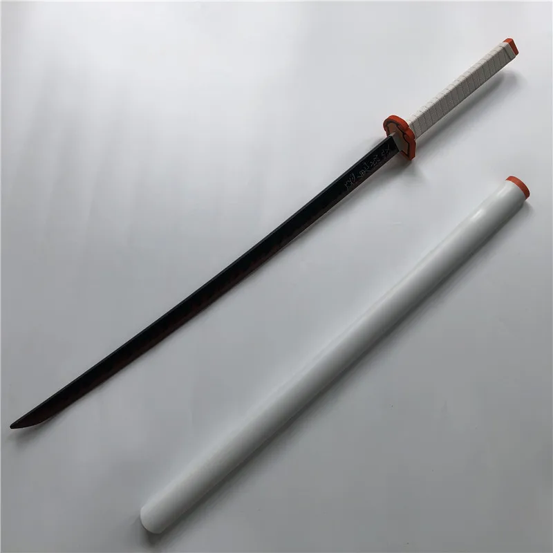 Đồ Chơi Cosplay 1:1 Kimetsu Không Yaiba Thanh Kiếm Vũ Khí Demon Slayer Rengoku Kyoujurou Thanh Kiếm Anime Ninja Dao PU Đồ Chơi 104Cm