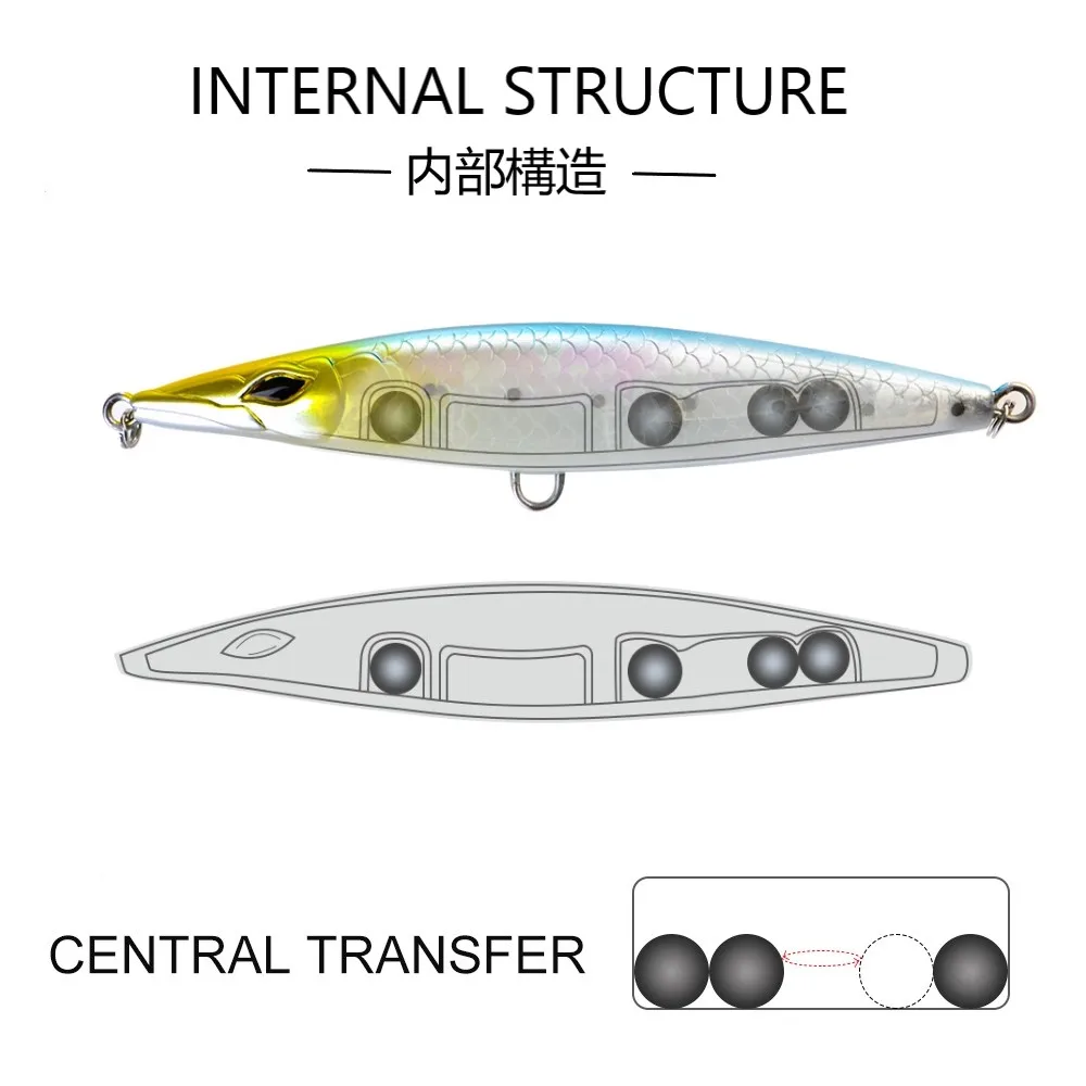 TEKNIK WTD 펜슬 낚시 미끼, 스틱베이트 워블러, 탑워터 미끼, 롱 캐스팅 아스투리 미끼, 농어 90mm, 110mm, 130mm, 150mm