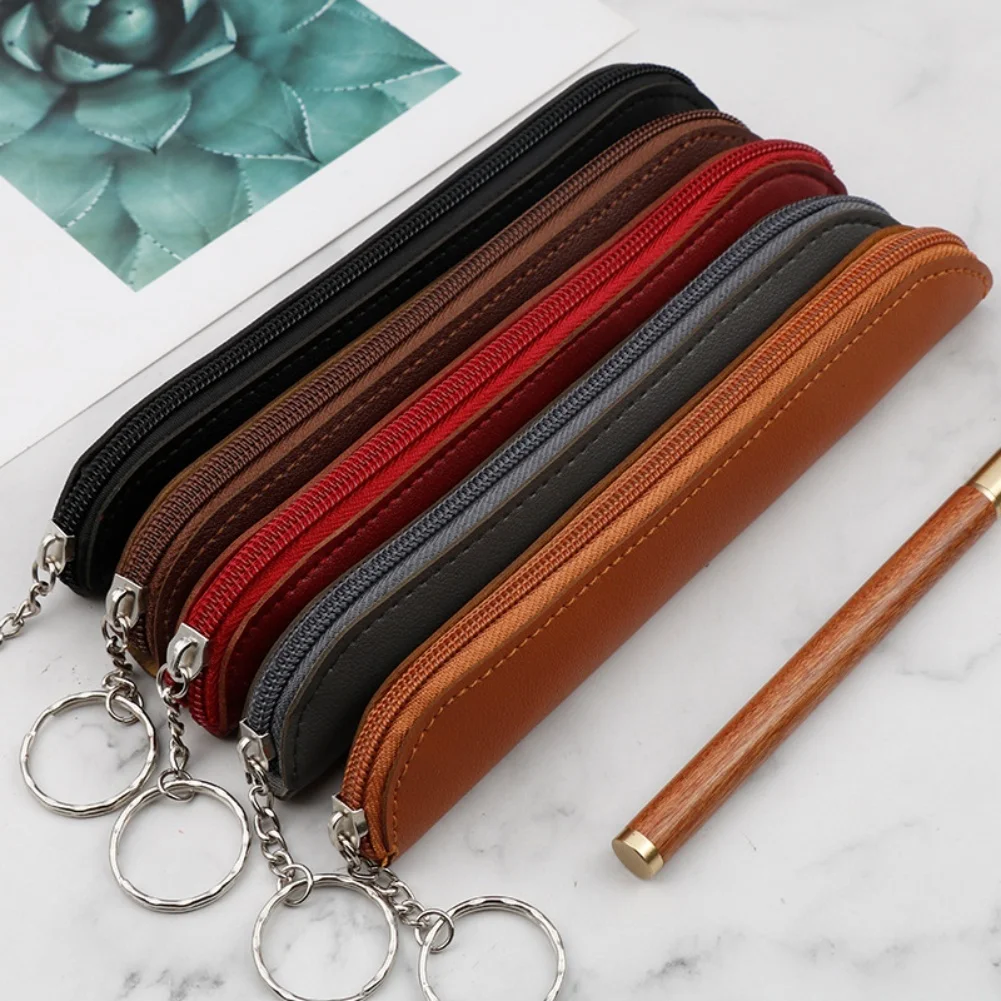 

Pencil Bag Pen Case Touch Pen Case PU Leather Small Pencil Pouch Portable Stationery Zipper Bag For Pens Pencils Markers