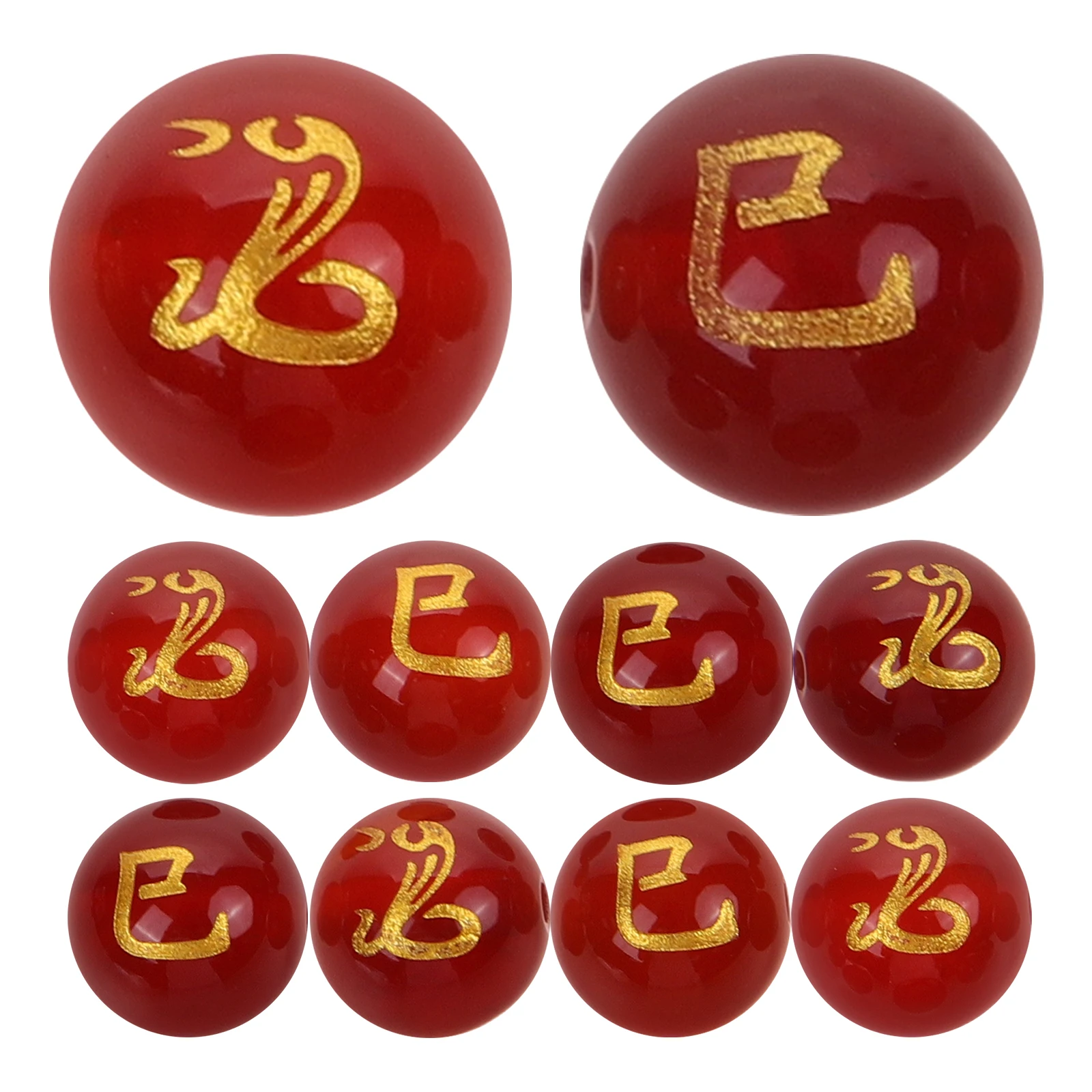 

10 Pcs Snake Crystal Beads Craft Spacer Agate Loose for Jewelry Making Travel
