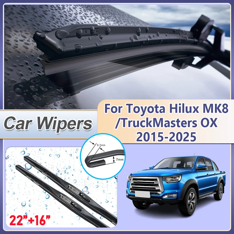 

Щетка стеклоочистителя автомобиля для Toyota Hilux SR5 TruckMasters OX AN110 AN120 AN130 2015-2025, щетки для дворников ветрового стекла, аксессуары
