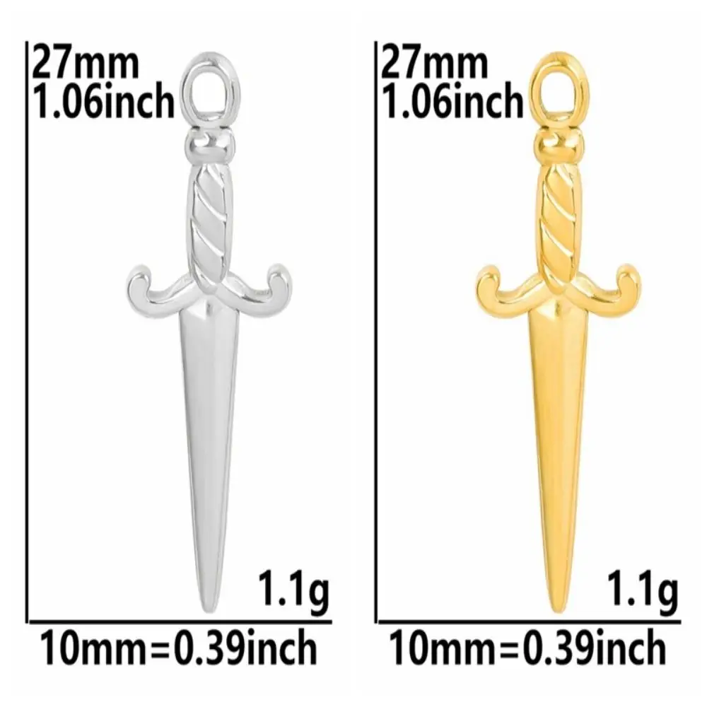 Vacuum Plating Sword Pendants Hot Hypoallergenic Stainless Steel Charm Light Luxury Niche Necklace