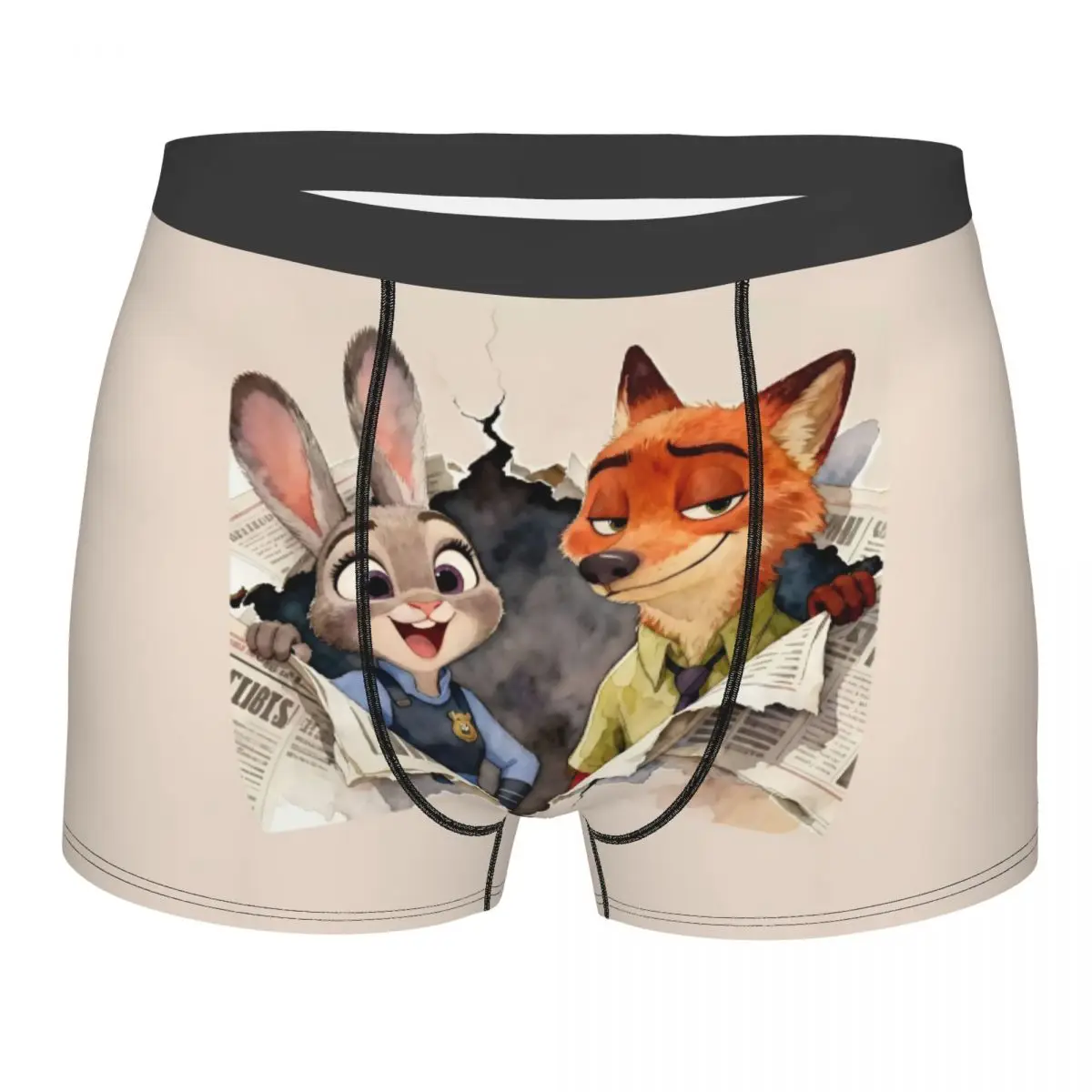 

Custom Zootopia Judy Nick Comics Underwear Men Print Friend Boxer Briefs Shorts Panties Breathable Underpants