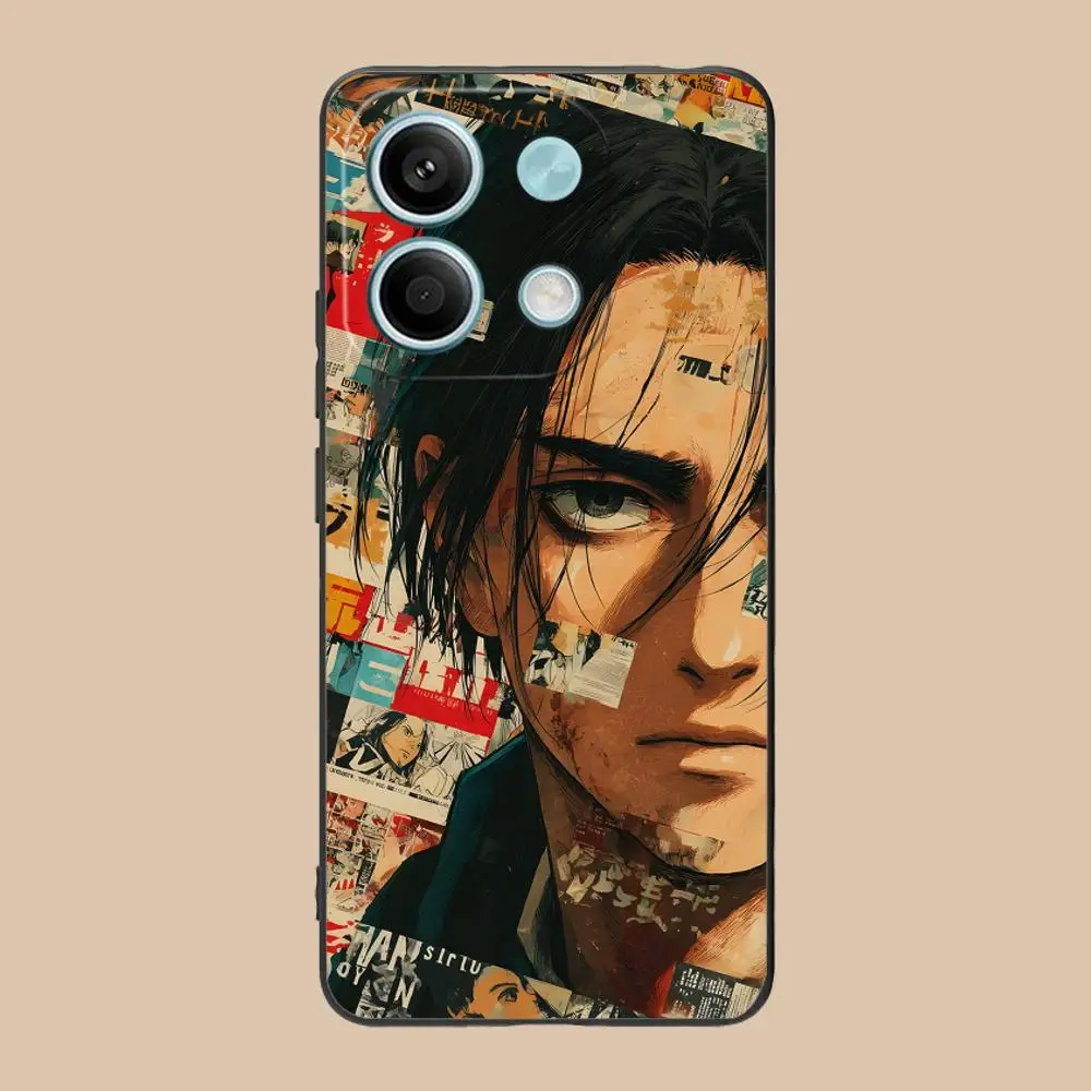 AOT Eren قضية الهاتف الخليوي المحمول ل POCO M6 M5 M4 M3 X7 X6 X5 X4 X3 F6 F5 F4 Pro GT 5G اللون واقية الهواتف المحمولة غطاء جميل