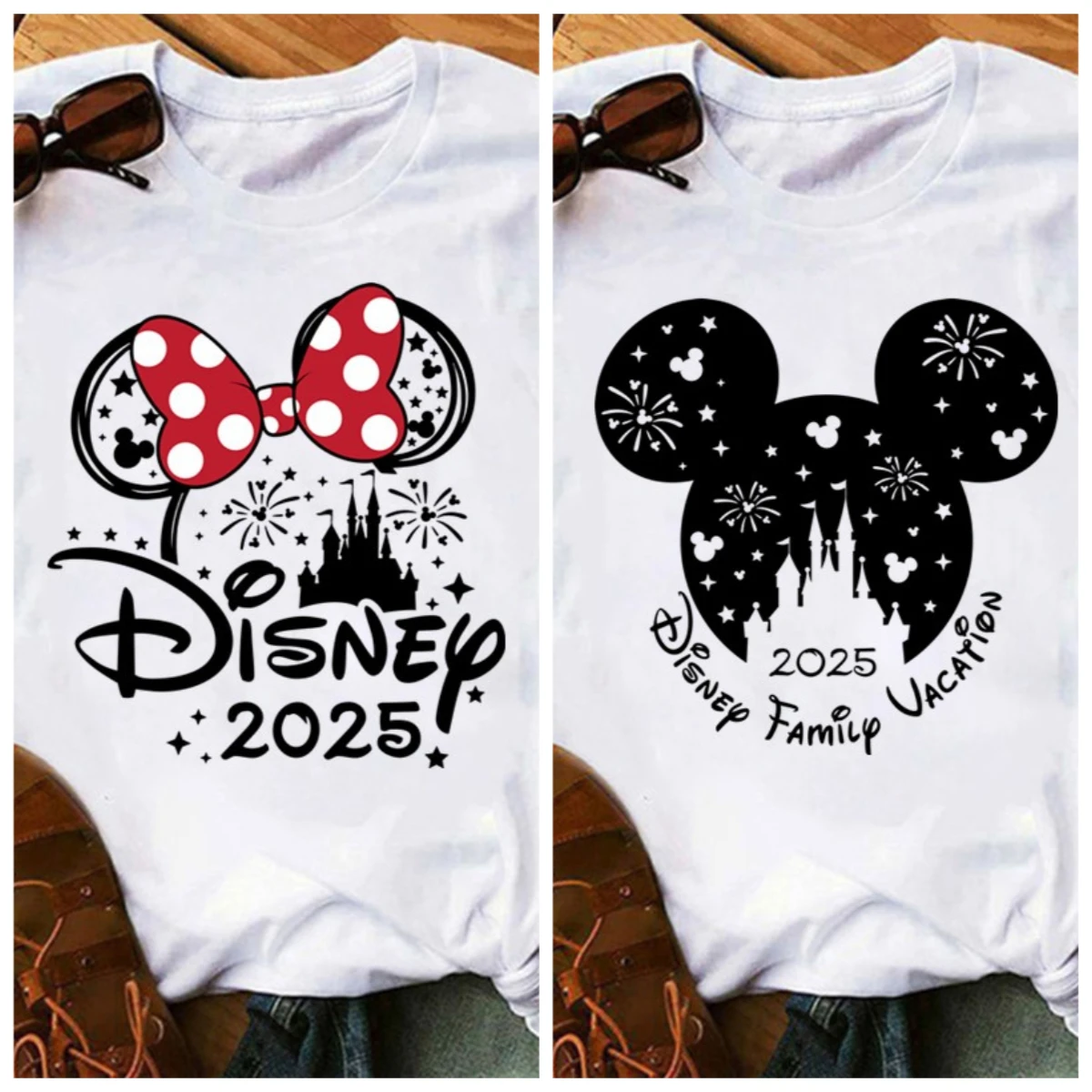 

Cool Disney Trendy Mickey and Minnie Summer New Arrival Printed Y2K Women's T-Shirt Women's Short Sleeve T-Shirt LooseCasual Top