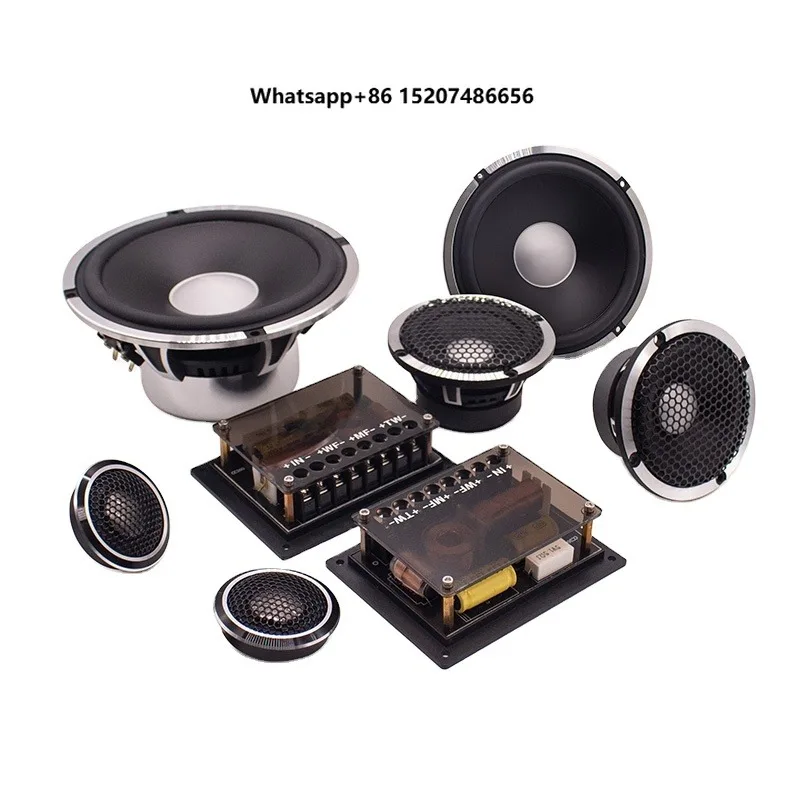 SK-8 Car Audio Speakers 6.5 Inch Aluminum 3-way 12V Universal Medium Bass Woofer Universal Speakers Sets 12 All Car