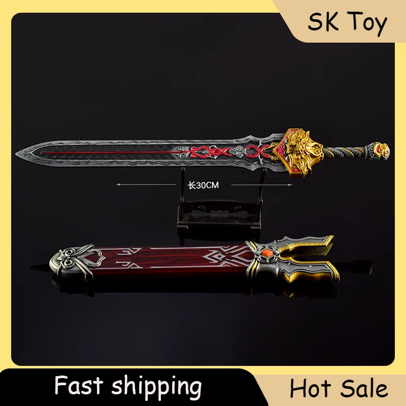 30cm Naraka: Bladepoint Sword All-metal Handicraft Ornaments Longquan Sword with Sheath Gifts Collections Game Peripherals Knife