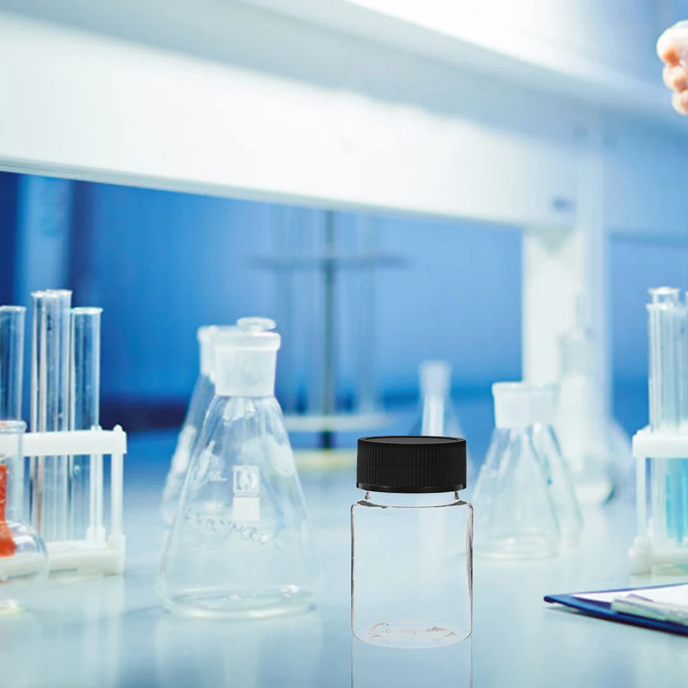 

24 Pcs Sampling Bottle Empty Bottles Plastic Vial Liquid Sample Lids Containers for Laboratory
