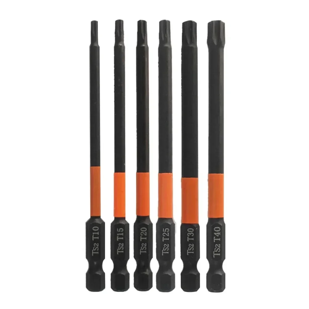 

1pcs 100mm Torx Screwdriver Bits Magnetic 1/4 Hex Shank Screwdriver Bits Alloy Steel Screw Driver Bits T10/T15/T20/T25//T30/T40