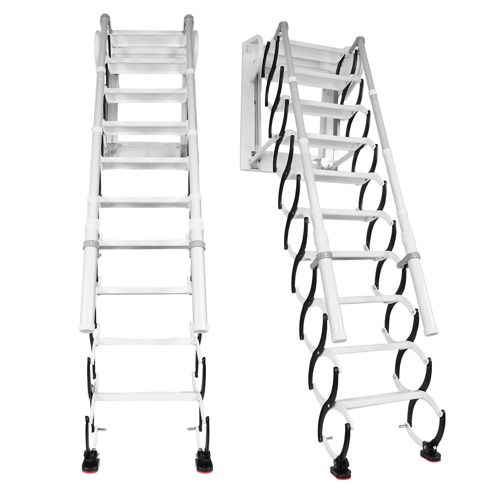 

Настенная складная лестница-стремянка, выдвижная лестница для чердака, для дома, использования внутри и снаружи помещений/склада/подвала