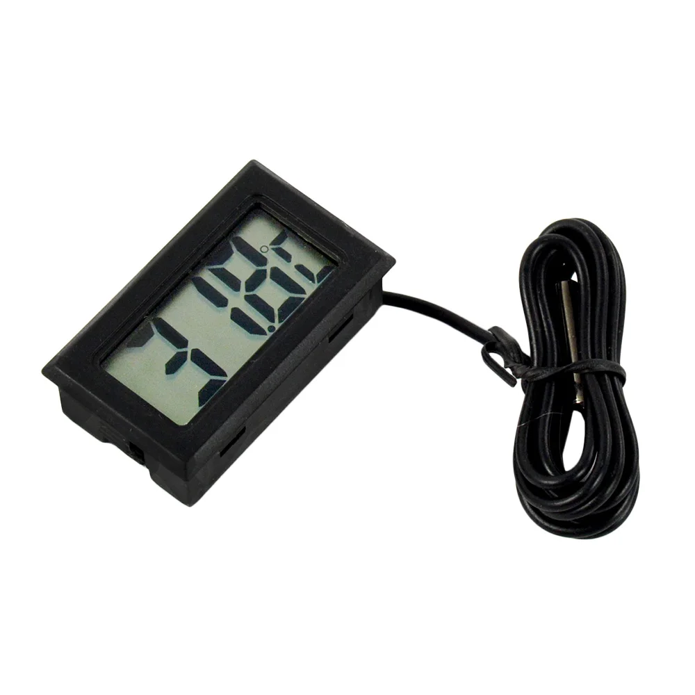 Refrigerator Thermometer Fridge Freezer LCD Thermograph for Refrigerator -50 ~ 100℃ Black White