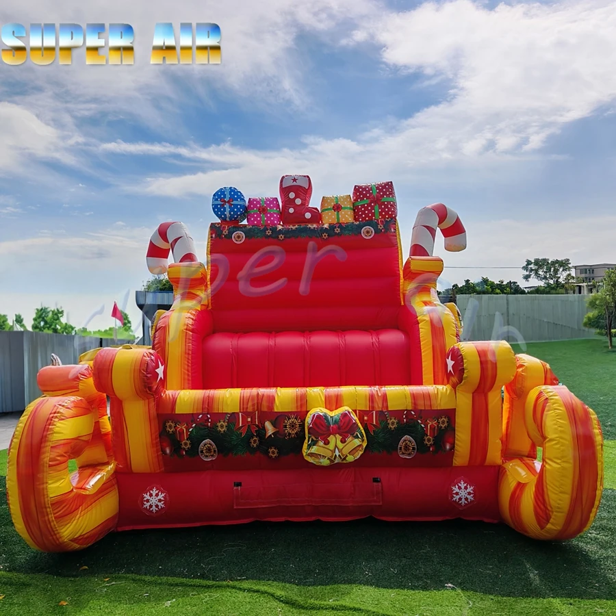 Newest design red and gold inflatable king's seat inflatable throne for sale