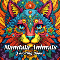 1pc Mandala Animal Art Coloring Book Original Adult Picture Book 24 Pages Coloring Books Gift For Creative Doodle Birthday