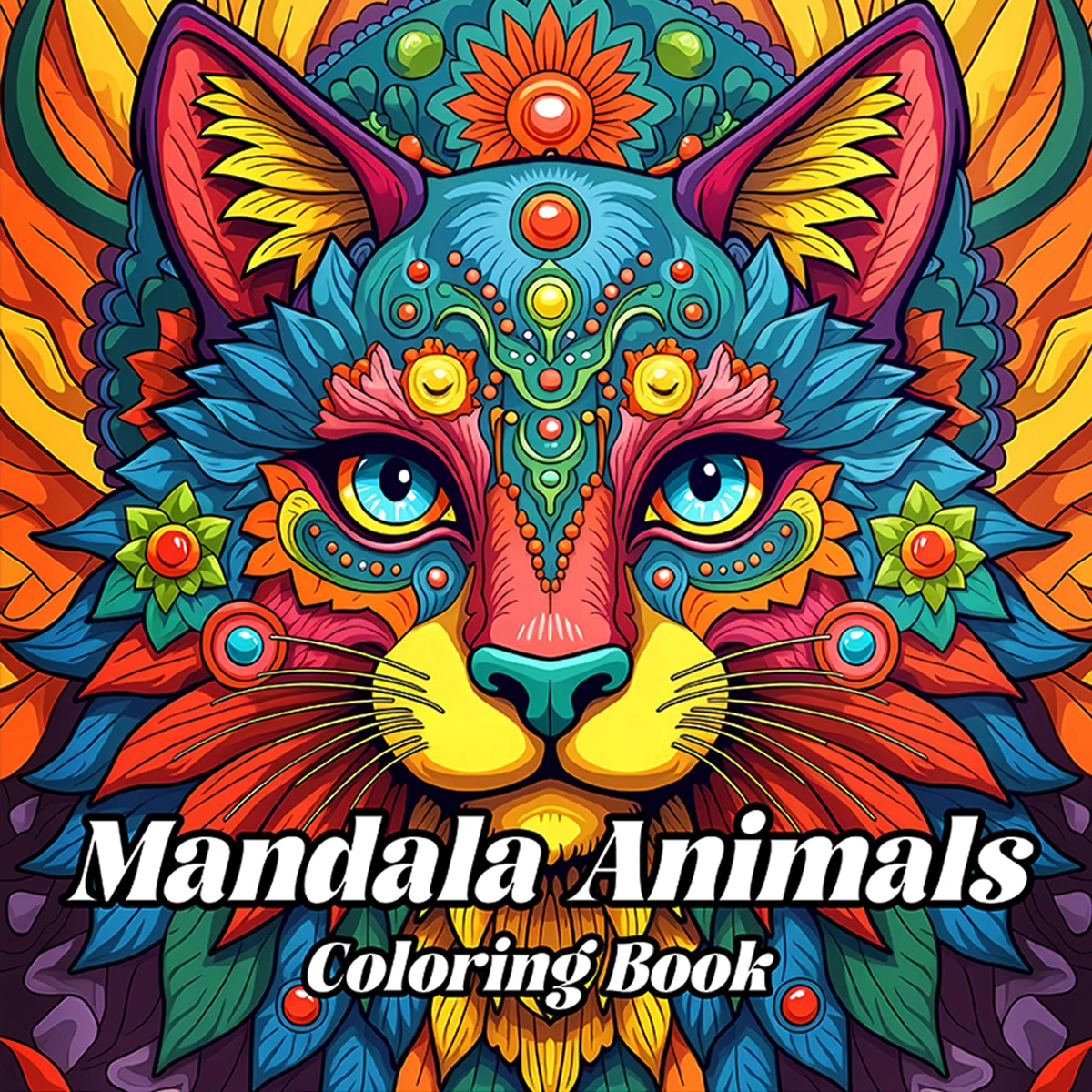 1pc Mandala Animal Art Coloring Book Original Adult Picture Book 24 Pages Coloring Books Gift For Creative Doodle Birthday