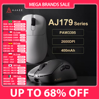 AJAZZ AJ179 PRO PAW3395 Lightweight Wired Wireless Mouse with Magnetic Charging Base Ergonomic Macro Gaming Mouse for PC Laptop