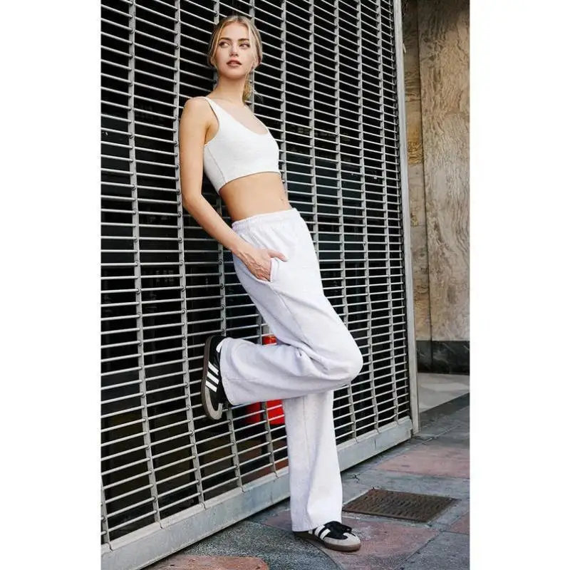 

Soft ey Men's Casual Pants Women's Sle New Cross-Border Lightweight Straight Leg PVC Fabric ex Winter Faion