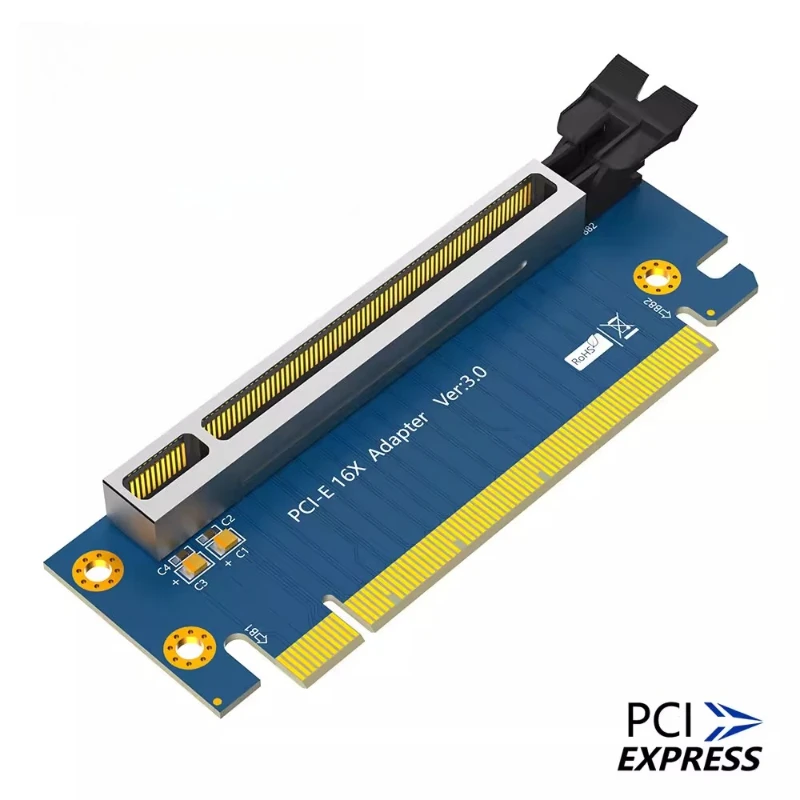 2pcs PCIe 3.0 16X Reversed 90 Degree Riser Card for 1U 2U Chassis GPU Extension