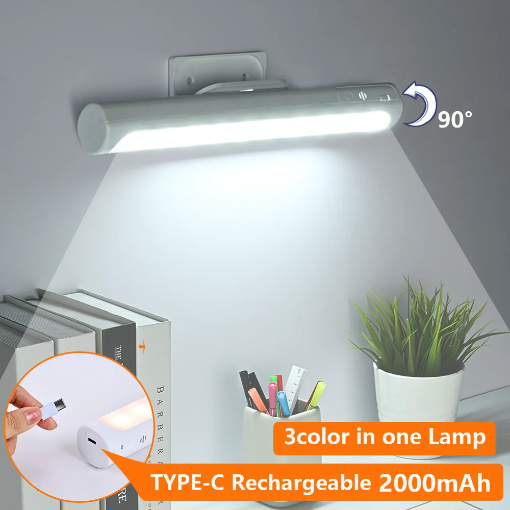 Desk Lamp Hanging Magnetic Table Lamp Led Usb Rechargeable Night Lights Stepless Dimming Cabinet Closet Wardrobe Cabinet lights