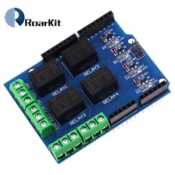 4 Channel 5V Relay Shield Module, Four Way Relay Control Board Expansion Board For Arduino UNO R3 Mega 2560