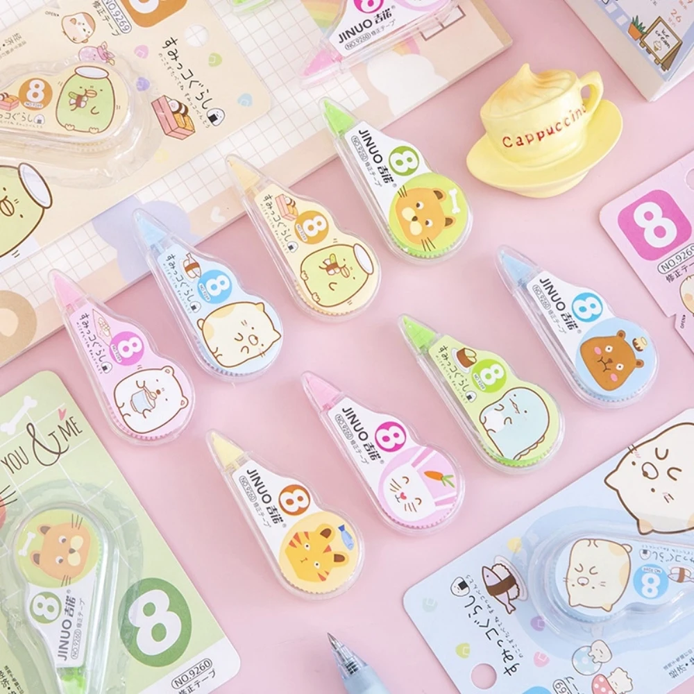 Correction Tape Cartoon Animal Series Simple Cute Refreshing Correction Tape Smooth Not Easy to Break Creative Stationery