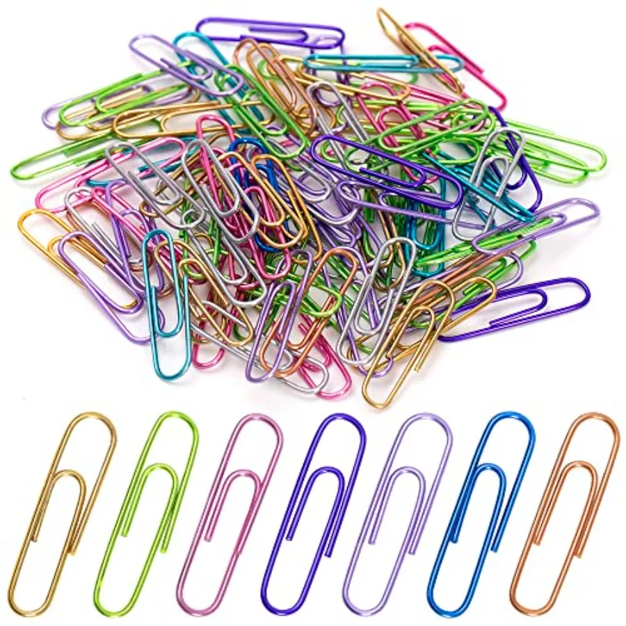 

Jumbo Paper Clips150pcs 2 Inch Large Paper Clip Assorted Colored PaperClips for Paperwork Office School and Personal Use
